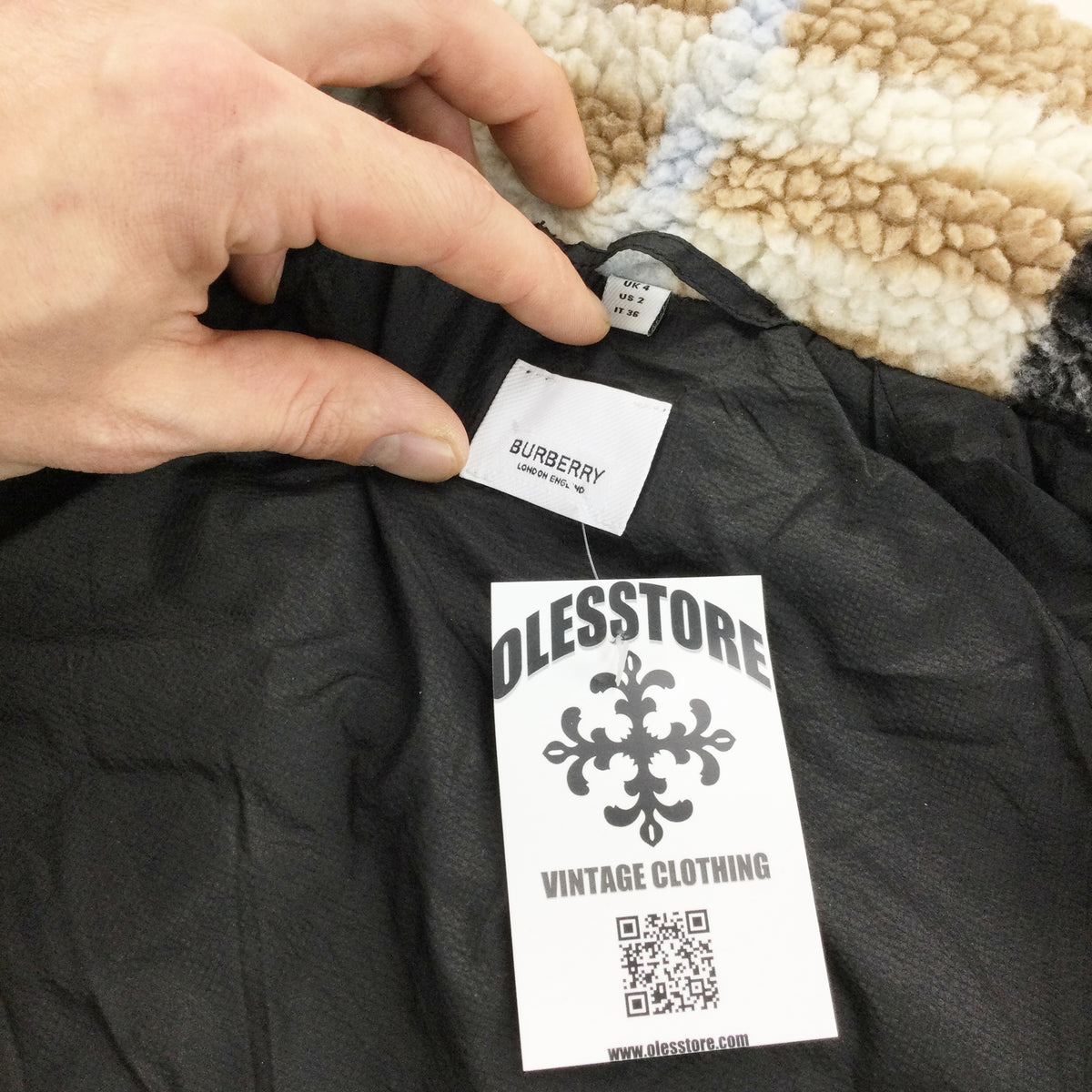 Burberry discount sherpa jacket