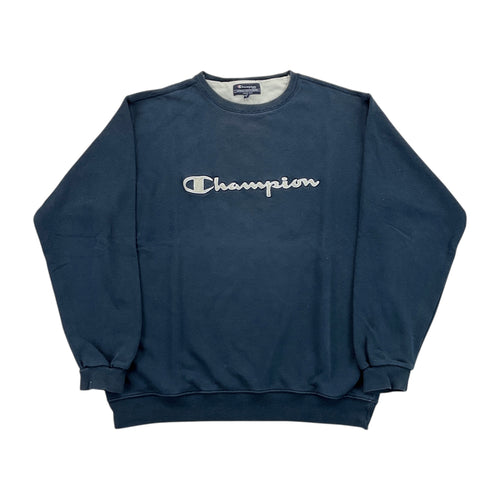 Champion Spellout Sweatshirt - Large-Champion-olesstore-vintage-secondhand-shop-austria-österreich