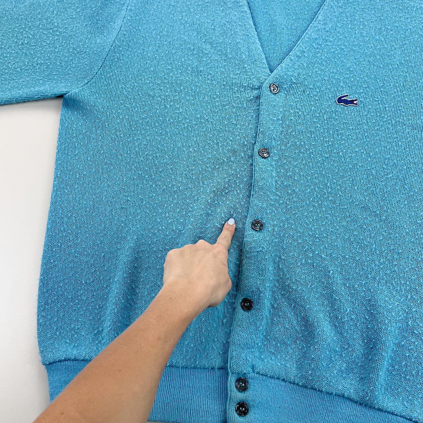 Izod Lacoste Cardigan - Large-LACOSTE-olesstore-vintage-secondhand-shop-austria-österreich