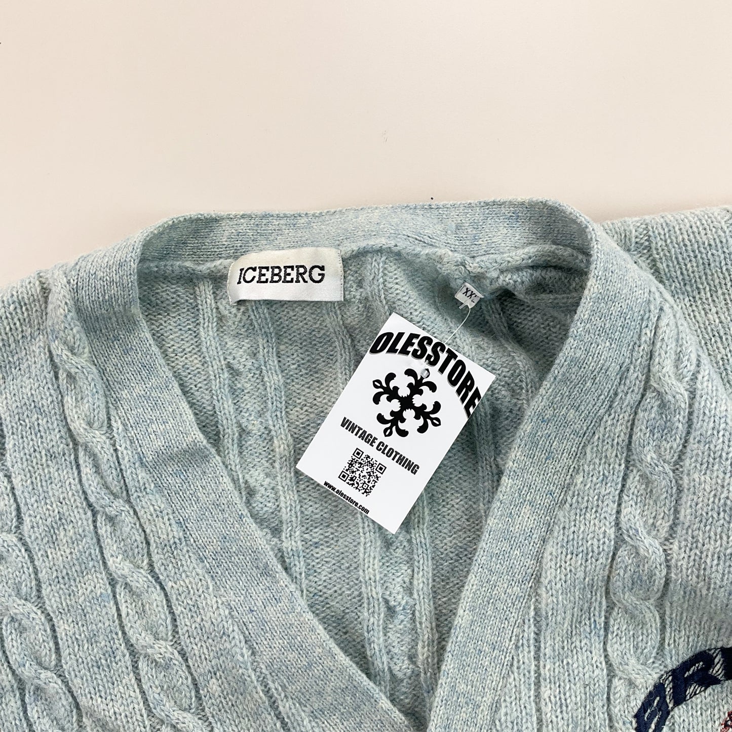 Iceberg 90s Cardigan - XXL-ICEBERG-olesstore-vintage-secondhand-shop-austria-österreich