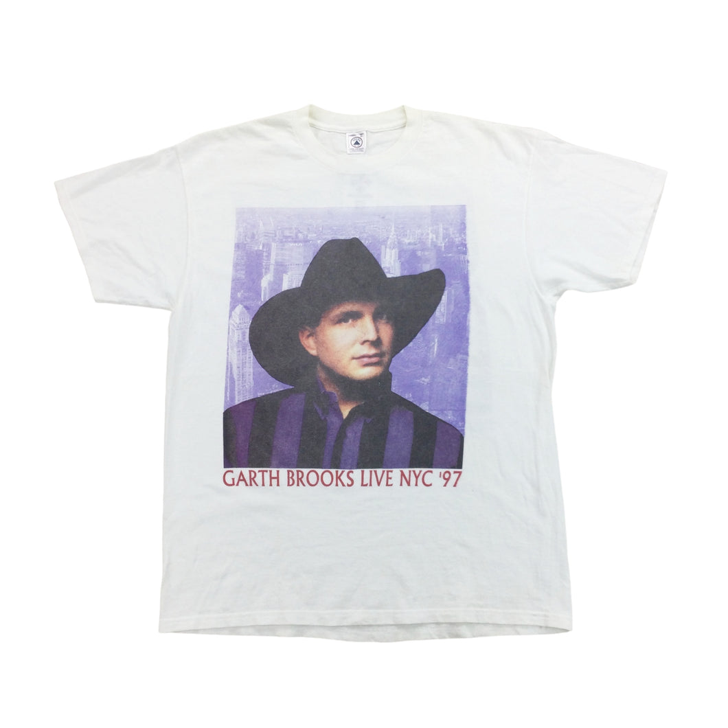 Garth Brooks Live NYC 1997 T-Shirt - XL-DELTA-olesstore-vintage-secondhand-shop-austria-österreich