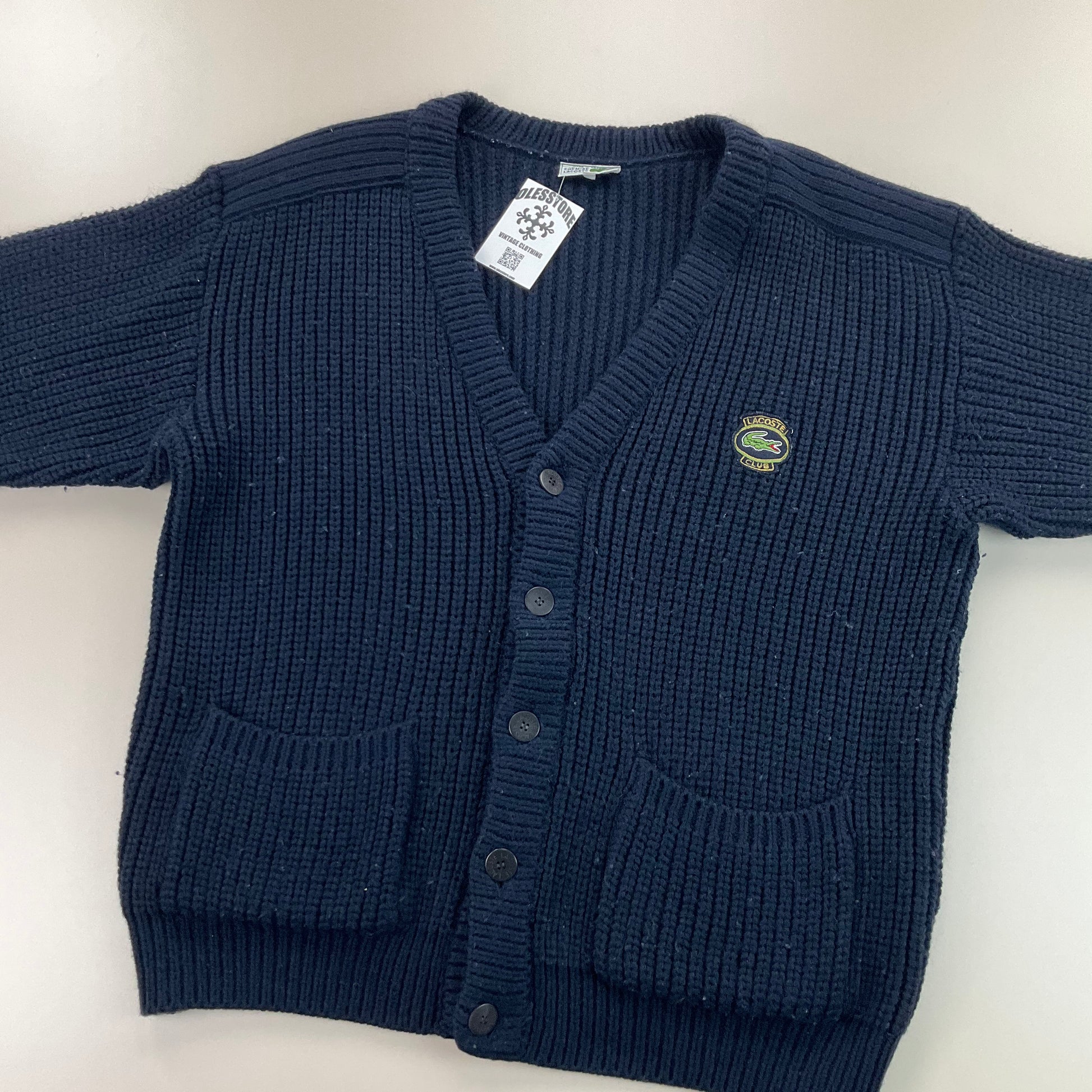 Lacoste Club Heavy Cardigan - XL-LACOSTE-olesstore-vintage-secondhand-shop-austria-österreich