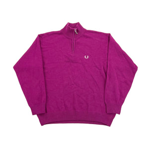 Fred Perry 1/4 Zip Sweatshirt - Large-Fred Perry-olesstore-vintage-secondhand-shop-austria-österreich