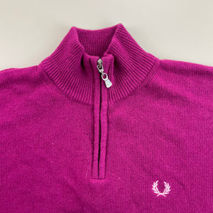 Fred Perry 1/4 Zip Sweatshirt - Large-Fred Perry-olesstore-vintage-secondhand-shop-austria-österreich