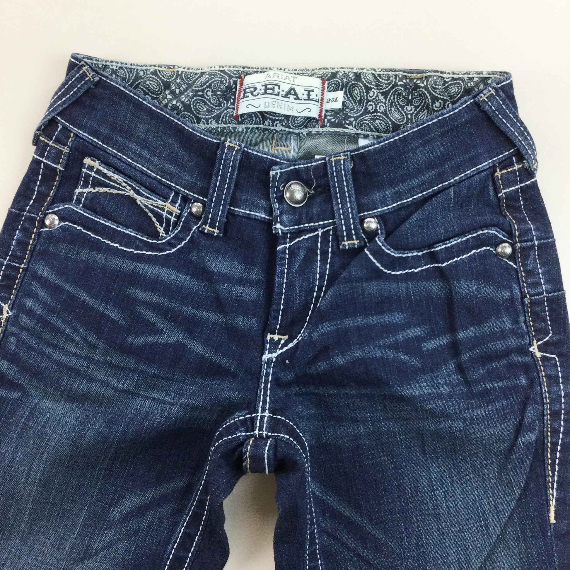 Ariat Real Deadstock 10014022 Denim Jeans - 25L-ARIAT REAL-olesstore-vintage-secondhand-shop-austria-österreich