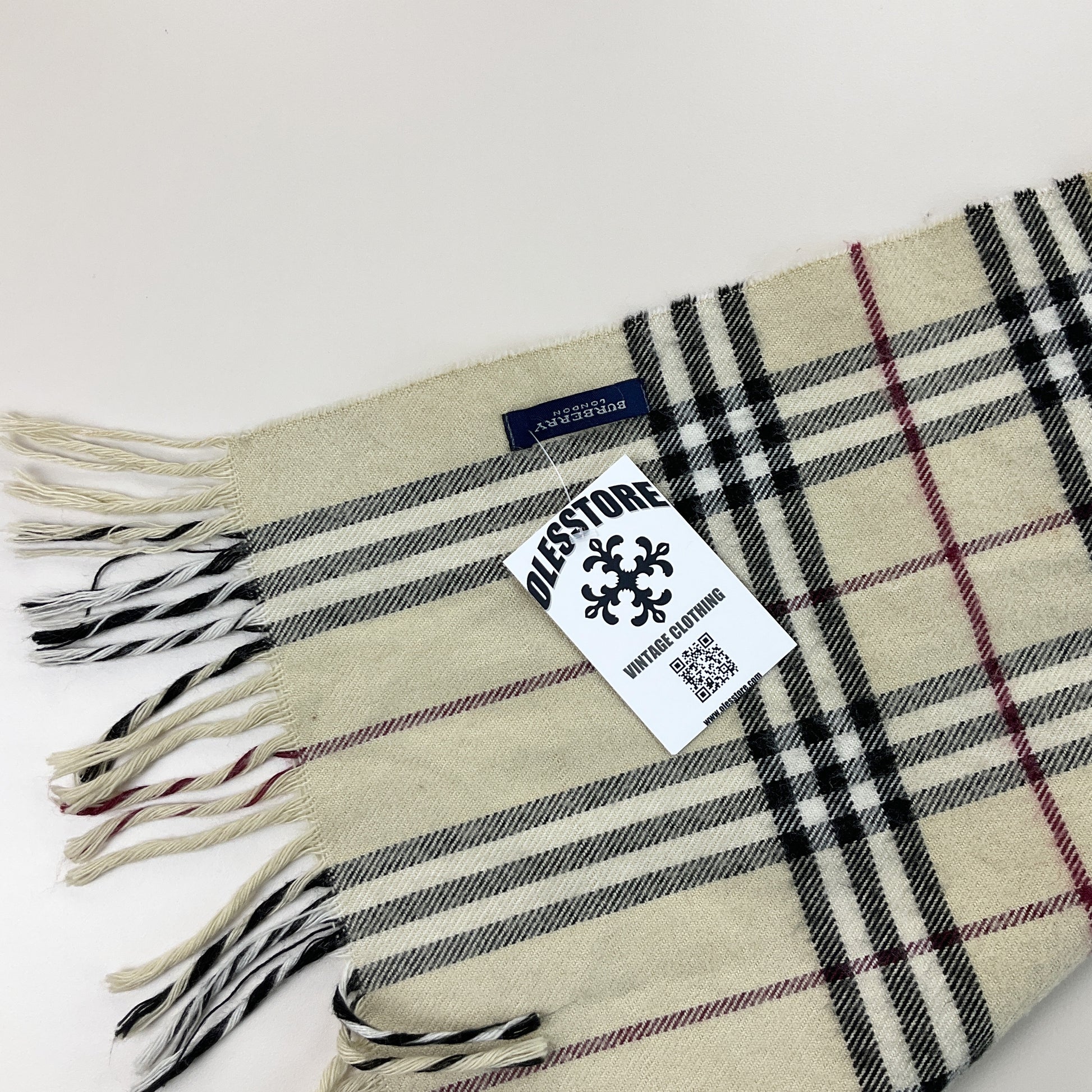 Burberry Wool Scarf-Burberry-olesstore-vintage-secondhand-shop-austria-österreich