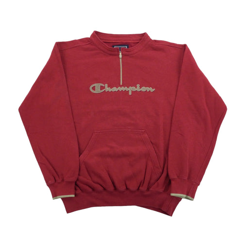 Champion 1/4 Zip Sweatshirt - XL-Champion-olesstore-vintage-secondhand-shop-austria-österreich
