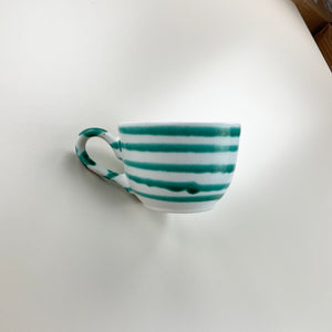 Gmundner Keramik Kaffeetasse Grüngeflammt Ø9,5 cm-Gmundner Keramik-olesstore-vintage-secondhand-shop-austria-österreich