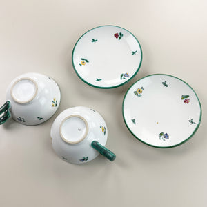 Gmundner Keramik Teetasse + Untersetzer Set Ø11,2 cm-Gmundner Keramik-olesstore-vintage-secondhand-shop-austria-österreich