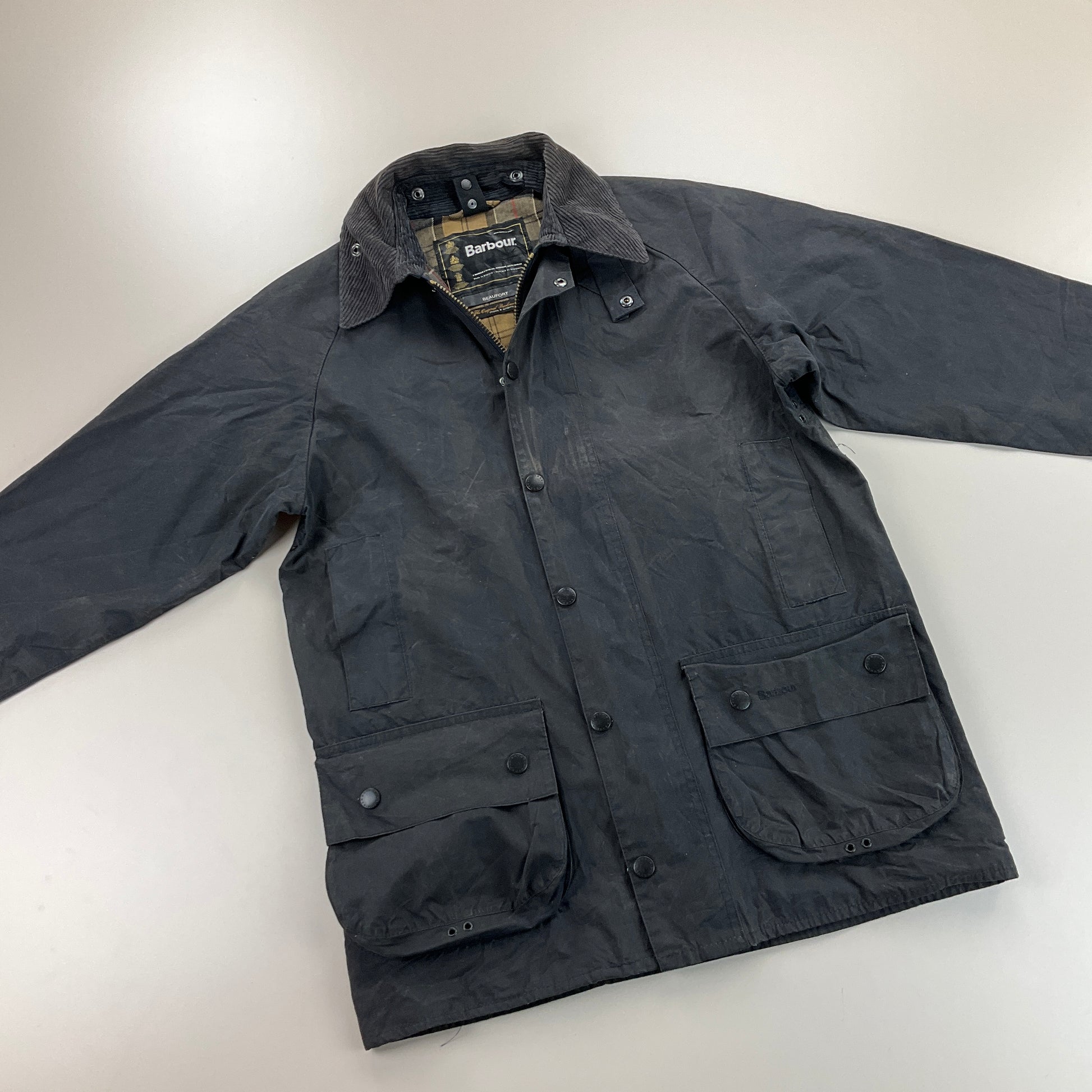 Barbour Beaufort Wax Jacket - C38/97cm-BARBOUR-olesstore-vintage-secondhand-shop-austria-österreich