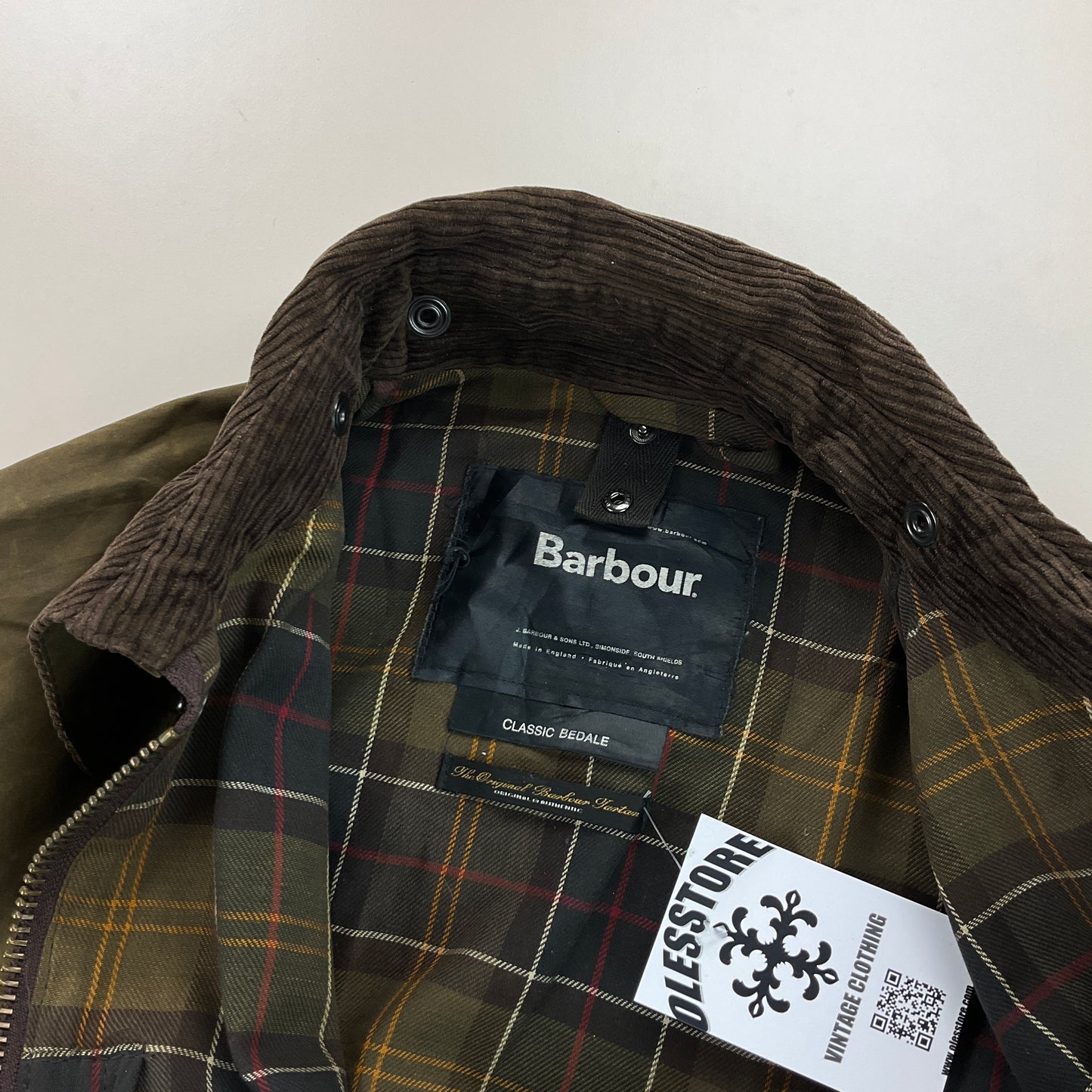 Barbour A835 Classic Bedale Wax Jacket - C38/97cm-BARBOUR-olesstore-vintage-secondhand-shop-austria-österreich