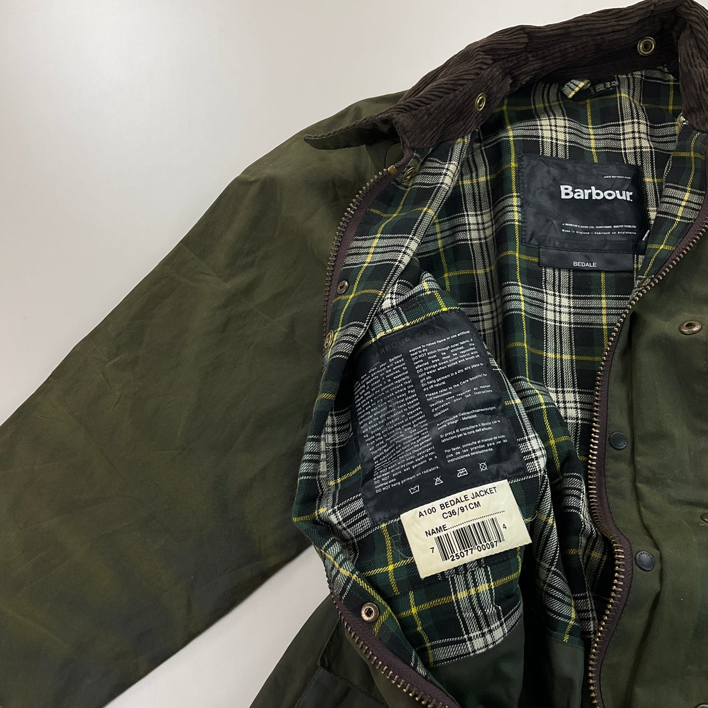 Barbour A100 Bedale Wax Jacket - C36/91cm-BARBOUR-olesstore-vintage-secondhand-shop-austria-österreich