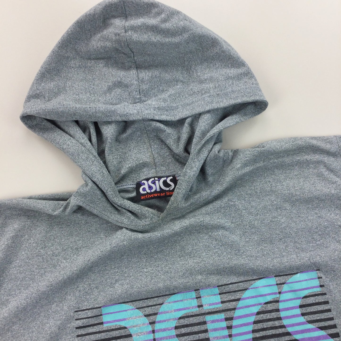 Asics 90s Hooded T-Shirt - XL-ASICS-olesstore-vintage-secondhand-shop-austria-österreich