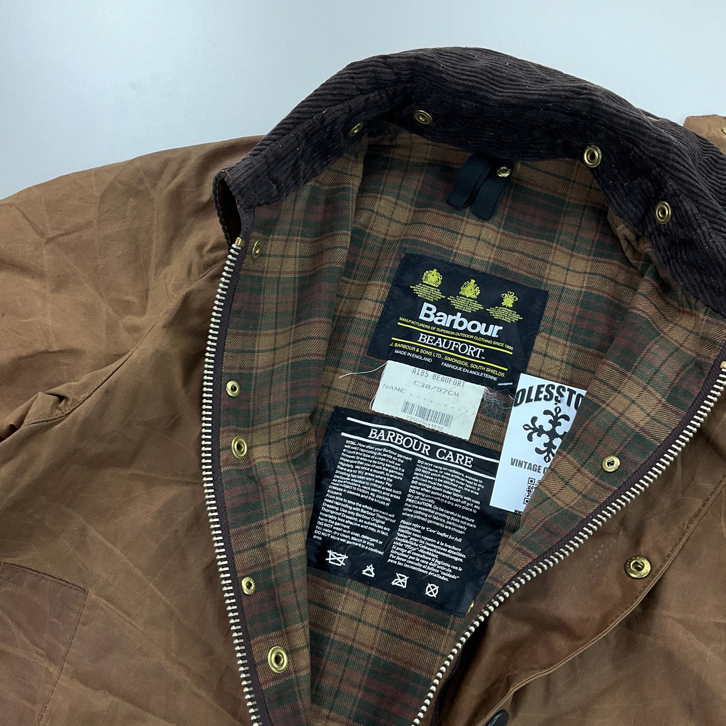 Barbour A185 Bedale Wax Jacket - C38/97cm-BARBOUR-olesstore-vintage-secondhand-shop-austria-österreich