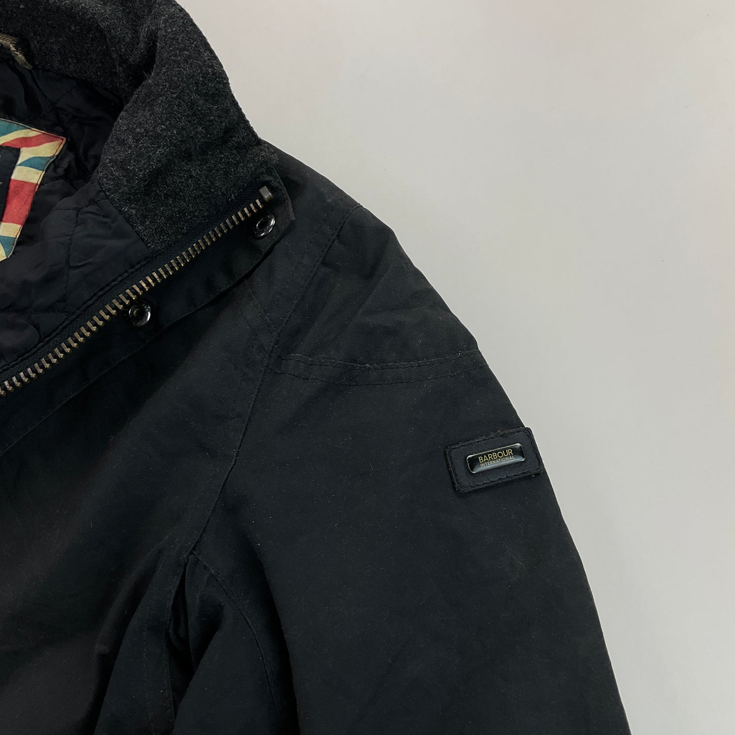 Barbour International Struts Wax Jacket (AW15) - Medium-BARBOUR-olesstore-vintage-secondhand-shop-austria-österreich