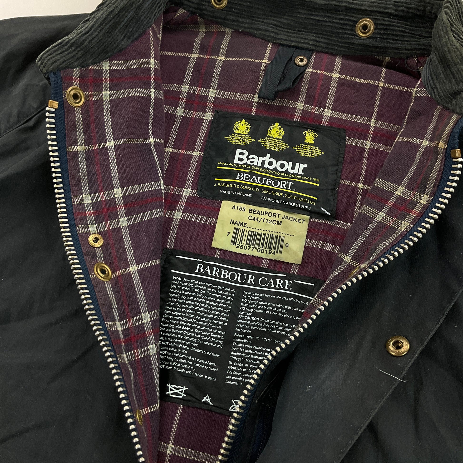 Barbour A155 Bedale Wax Jacket - C44/112cm-BARBOUR-olesstore-vintage-secondhand-shop-austria-österreich