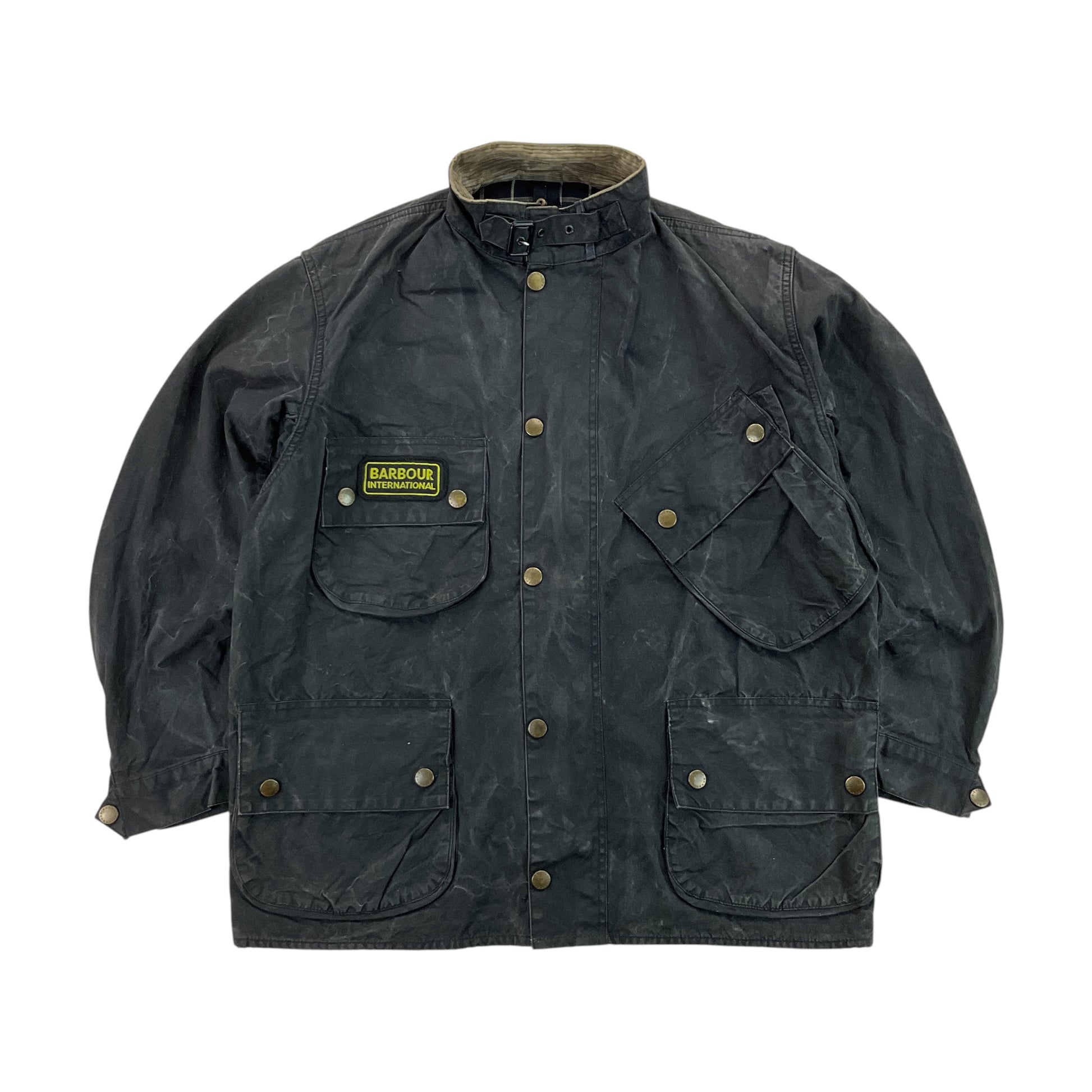 Barbour A7 International Wax Jacket - C44/112cm-BARBOUR-olesstore-vintage-secondhand-shop-austria-österreich