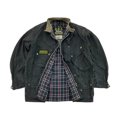 Barbour A7 International Wax Jacket - C44/112cm-BARBOUR-olesstore-vintage-secondhand-shop-austria-österreich