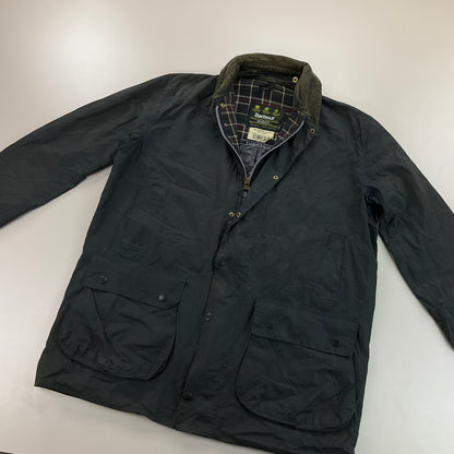 Barbour A205 Border Wax Jacket - C44/112cm-BARBOUR-olesstore-vintage-secondhand-shop-austria-österreich