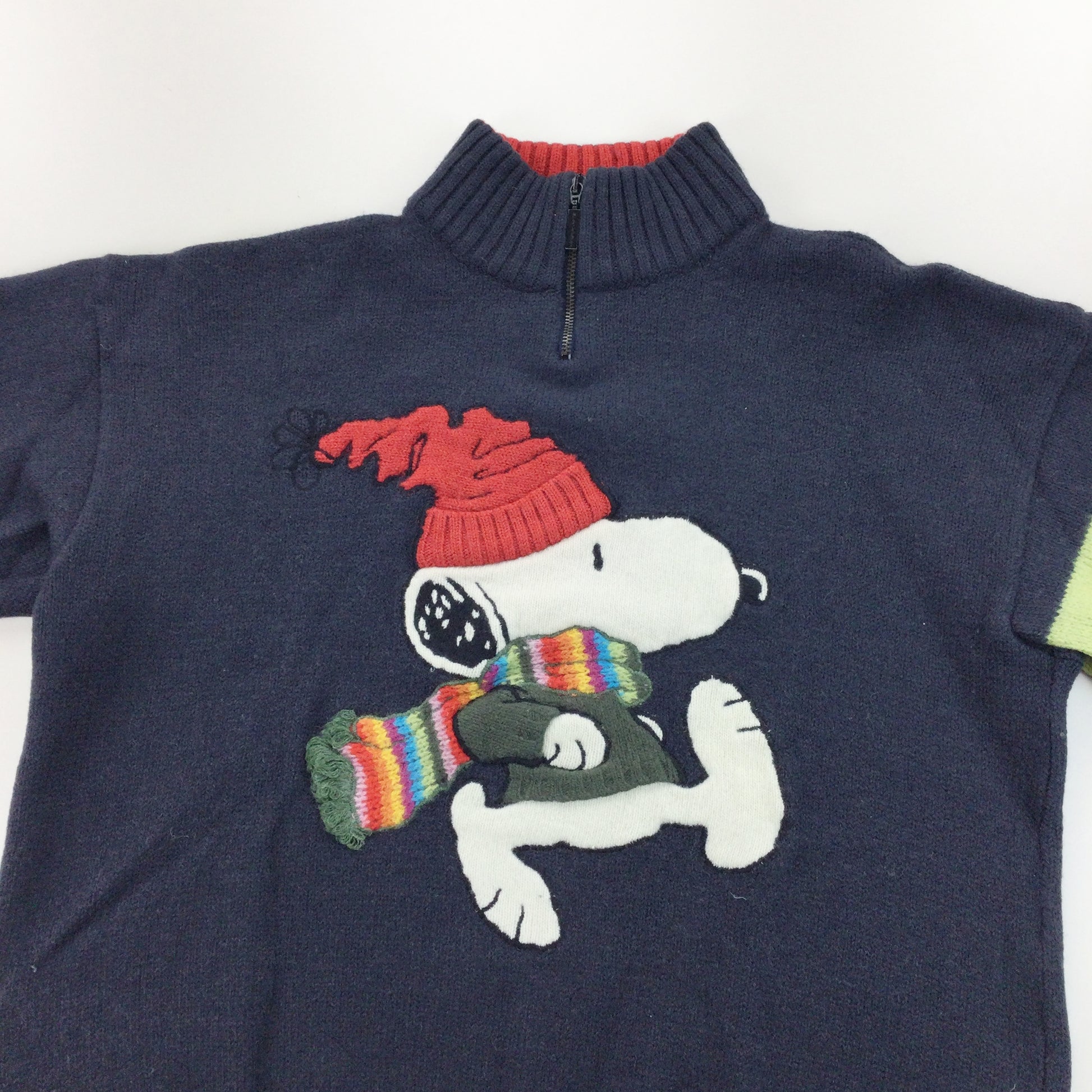 JC De Castelbajac Peanuts 1/4 Zip Sweatshirt - Large-Castelbajac-olesstore-vintage-secondhand-shop-austria-österreich