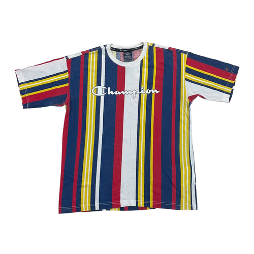 Champion Striped T-Shirt - Small-Champion-olesstore-vintage-secondhand-shop-austria-österreich