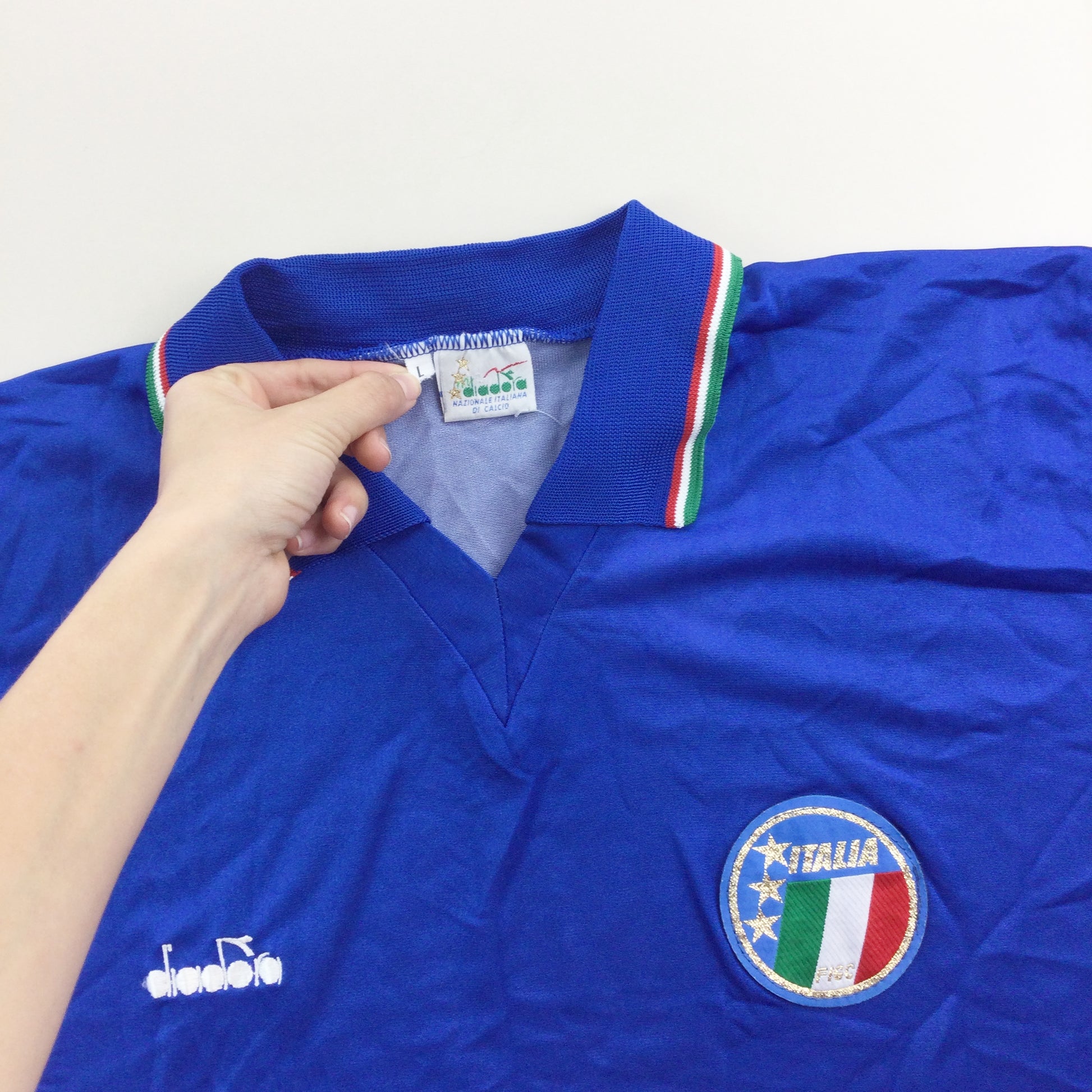 Diadora x Italia 1986 Football Jersey - Large-DIADORA-olesstore-vintage-secondhand-shop-austria-österreich