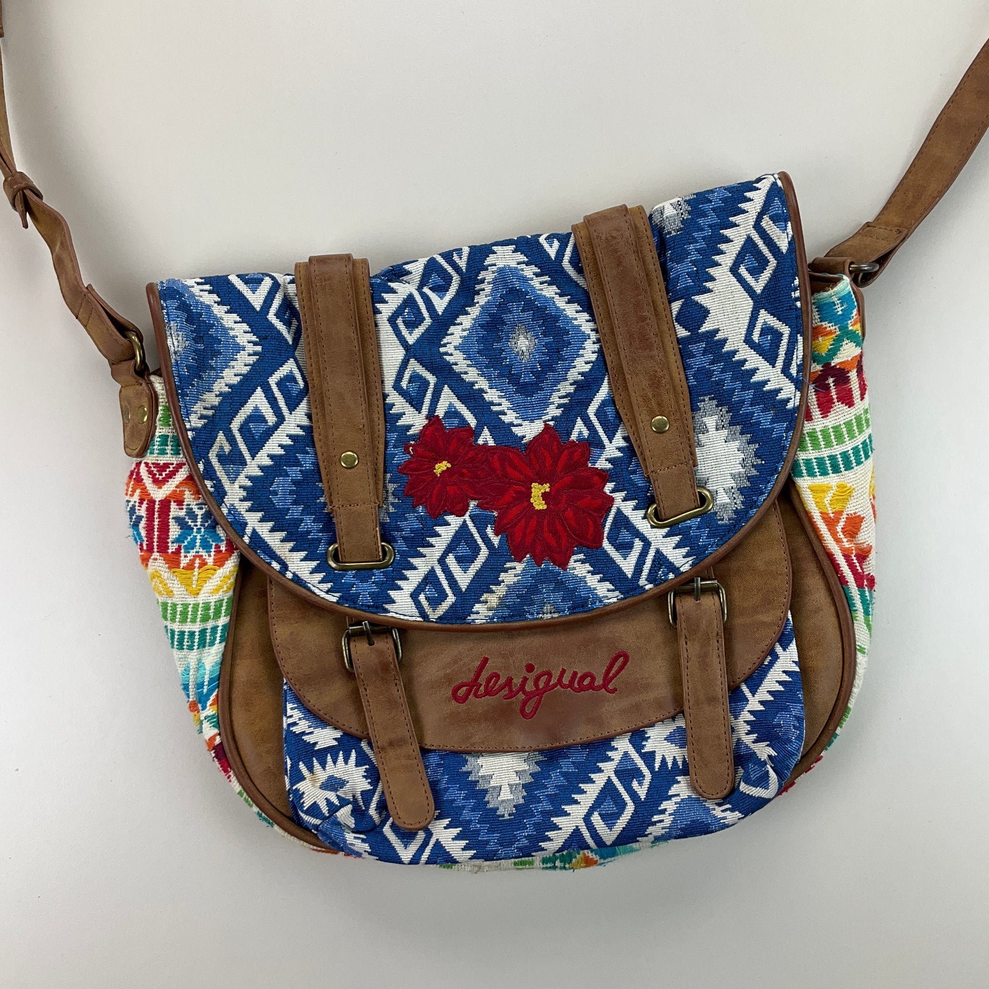 Desigual Flower Strap Bag-DESIGUAL-olesstore-vintage-secondhand-shop-austria-österreich