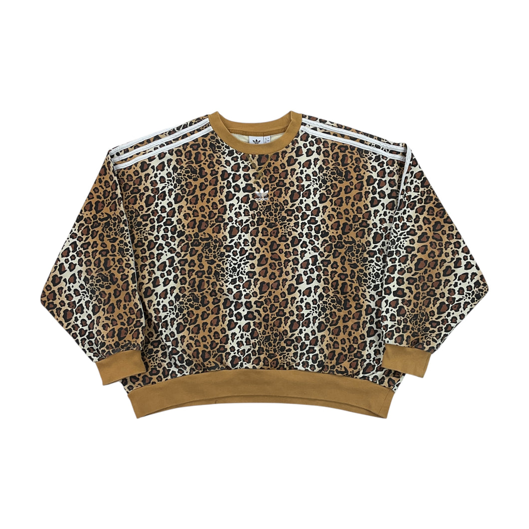 Adidas Leopard Sweatshirt - Women/M-ADIDAS-olesstore-vintage-secondhand-shop-austria-österreich