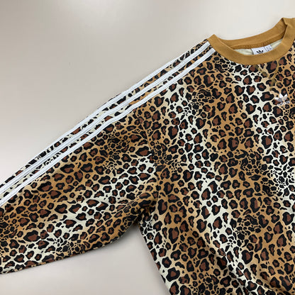 Adidas Leopard Sweatshirt - Women/M-ADIDAS-olesstore-vintage-secondhand-shop-austria-österreich