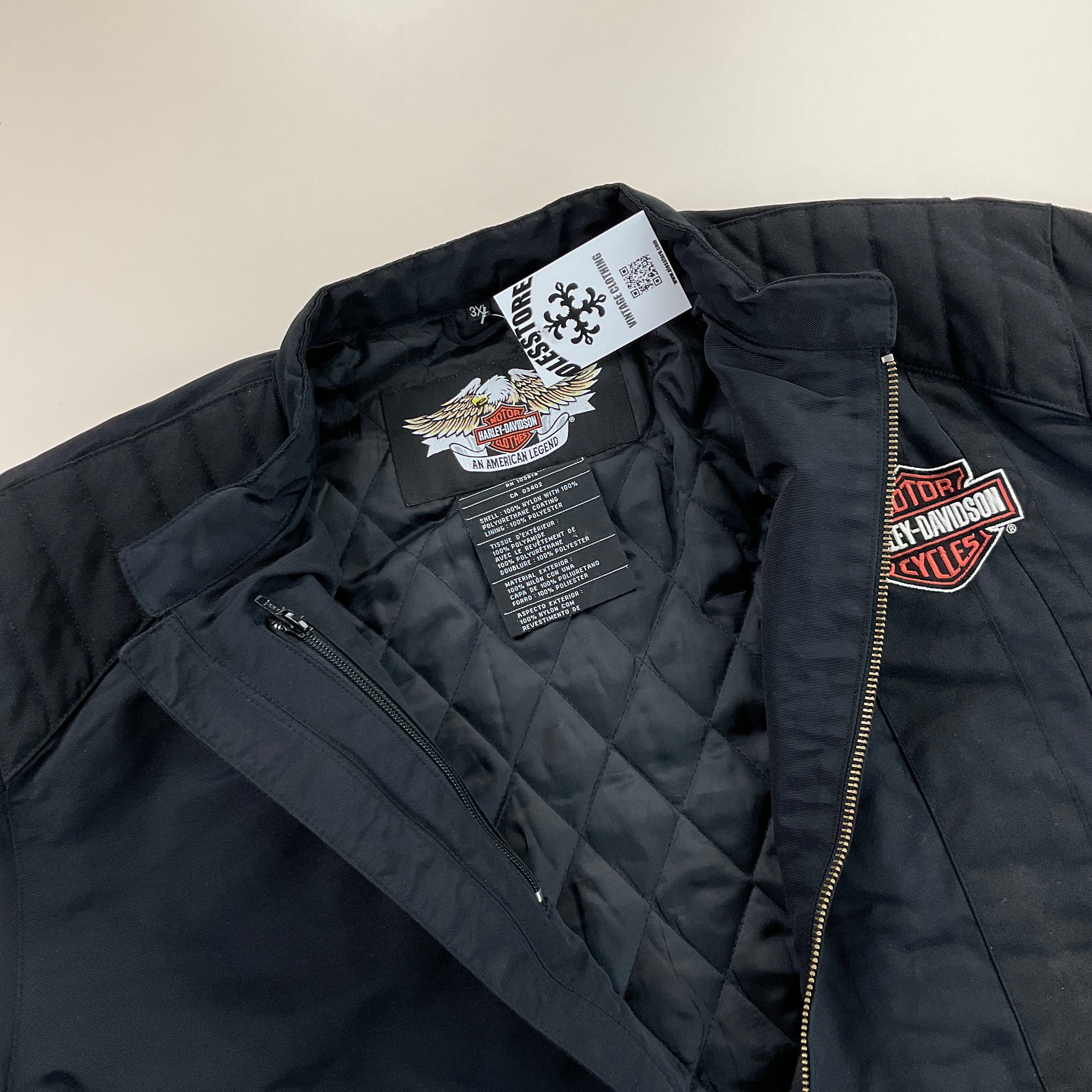 Harley Davidson Jacket - 3XL-FILA-olesstore-vintage-secondhand-shop-austria-österreich