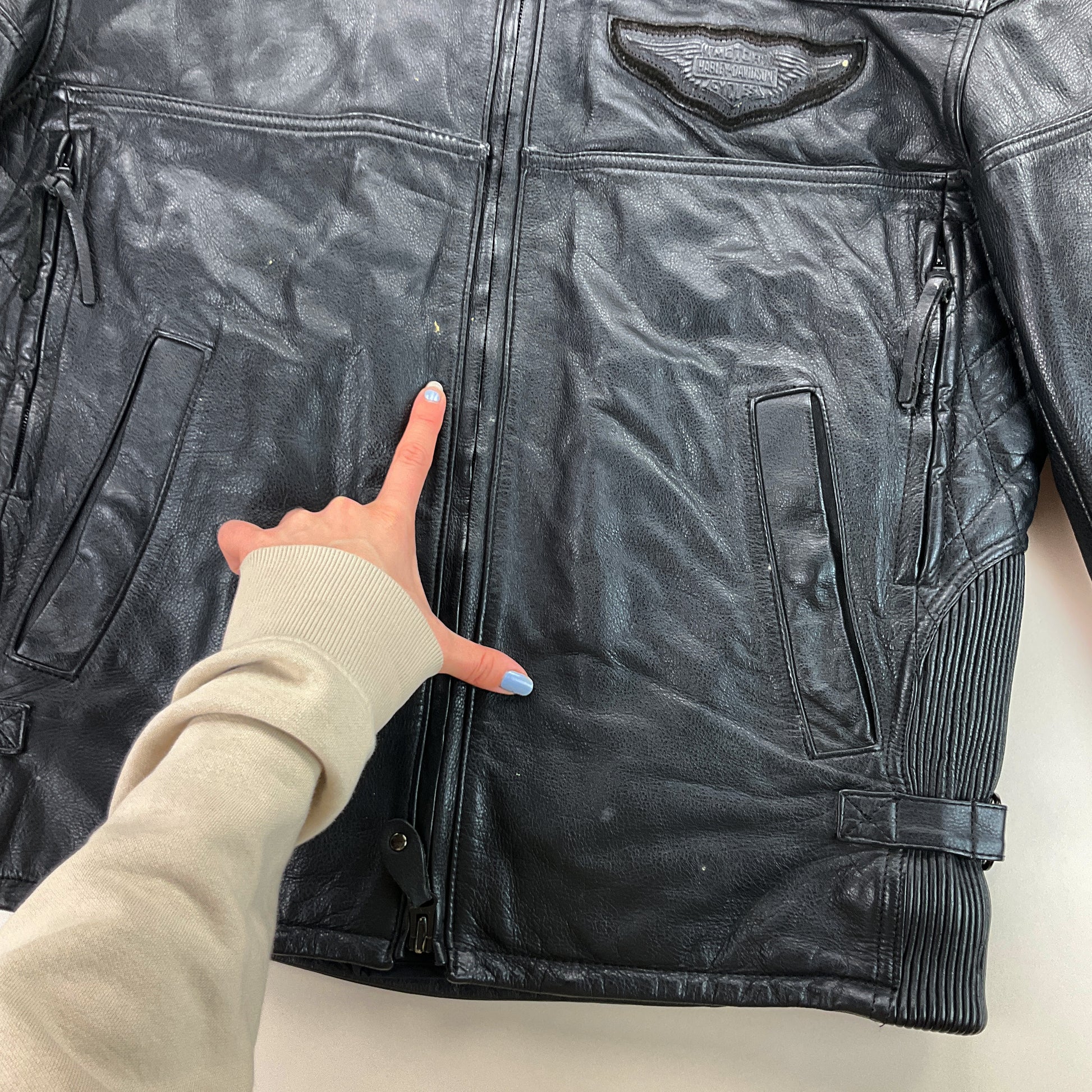 Harley Davidson Leather Jacket - Medium-HARLEY DAVIDSON-olesstore-vintage-secondhand-shop-austria-österreich