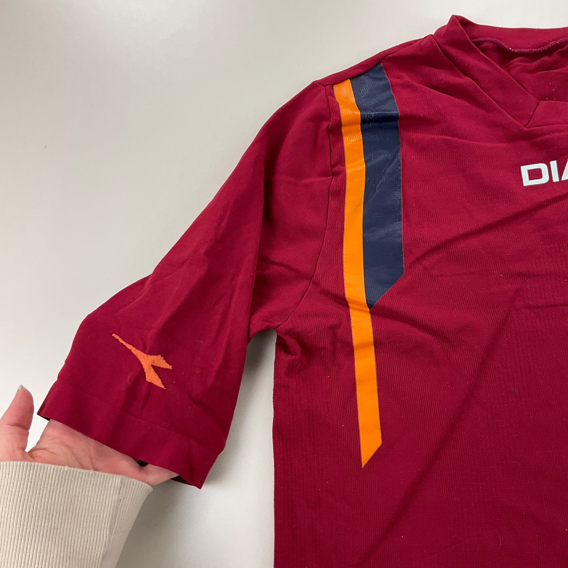 Diadora x AS Roma Sport T-Shirt - Large-DIADORA-olesstore-vintage-secondhand-shop-austria-österreich