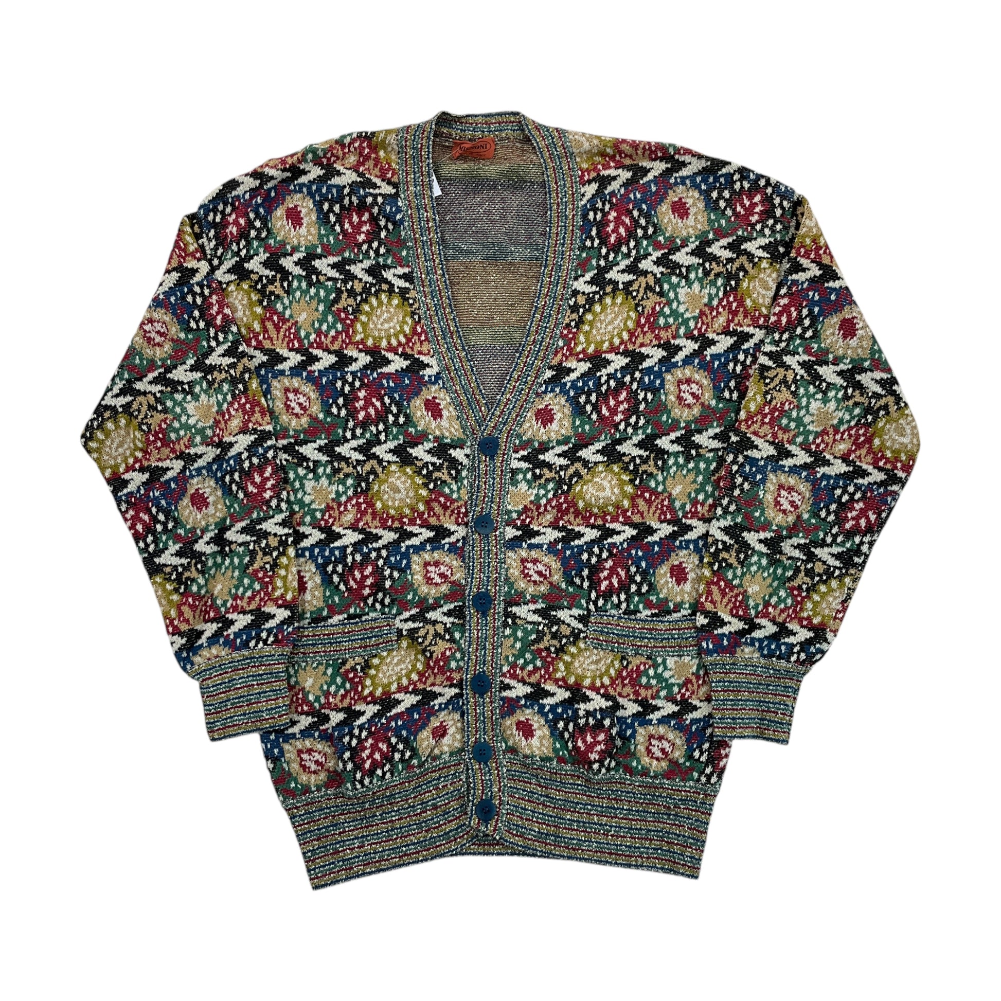 Missoni 90s Cardigan - XL-MISSONI-olesstore-vintage-secondhand-shop-austria-österreich