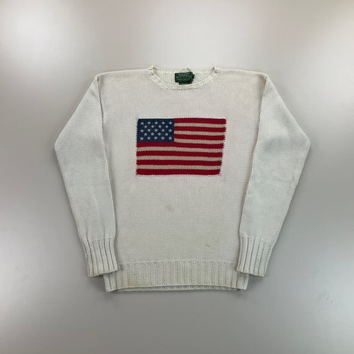 Ralph Lauren Knit US Flag Sweatshirt - Large-RALPH LAUREN-olesstore-vintage-secondhand-shop-austria-österreich