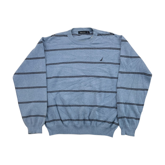 Nautica Striped Basic Sweatshirt - Large-NAUTICA-olesstore-vintage-secondhand-shop-austria-österreich