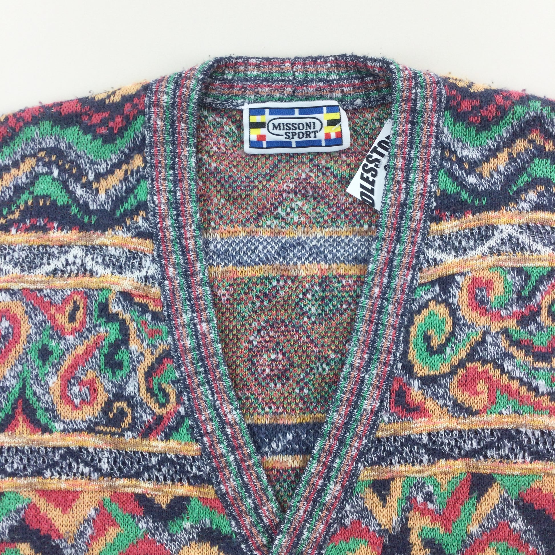 Missoni Sport 90s Cardigan - Large-MISSONI-olesstore-vintage-secondhand-shop-austria-österreich