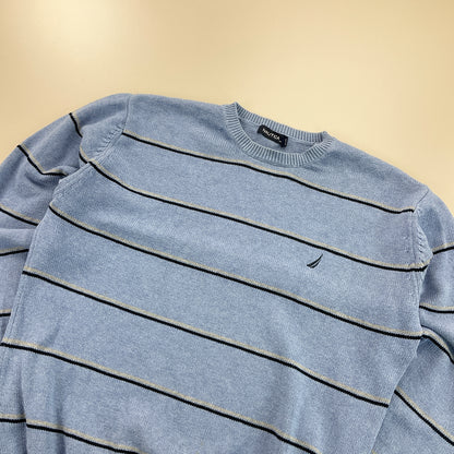 Nautica Striped Basic Sweatshirt - Large-NAUTICA-olesstore-vintage-secondhand-shop-austria-österreich