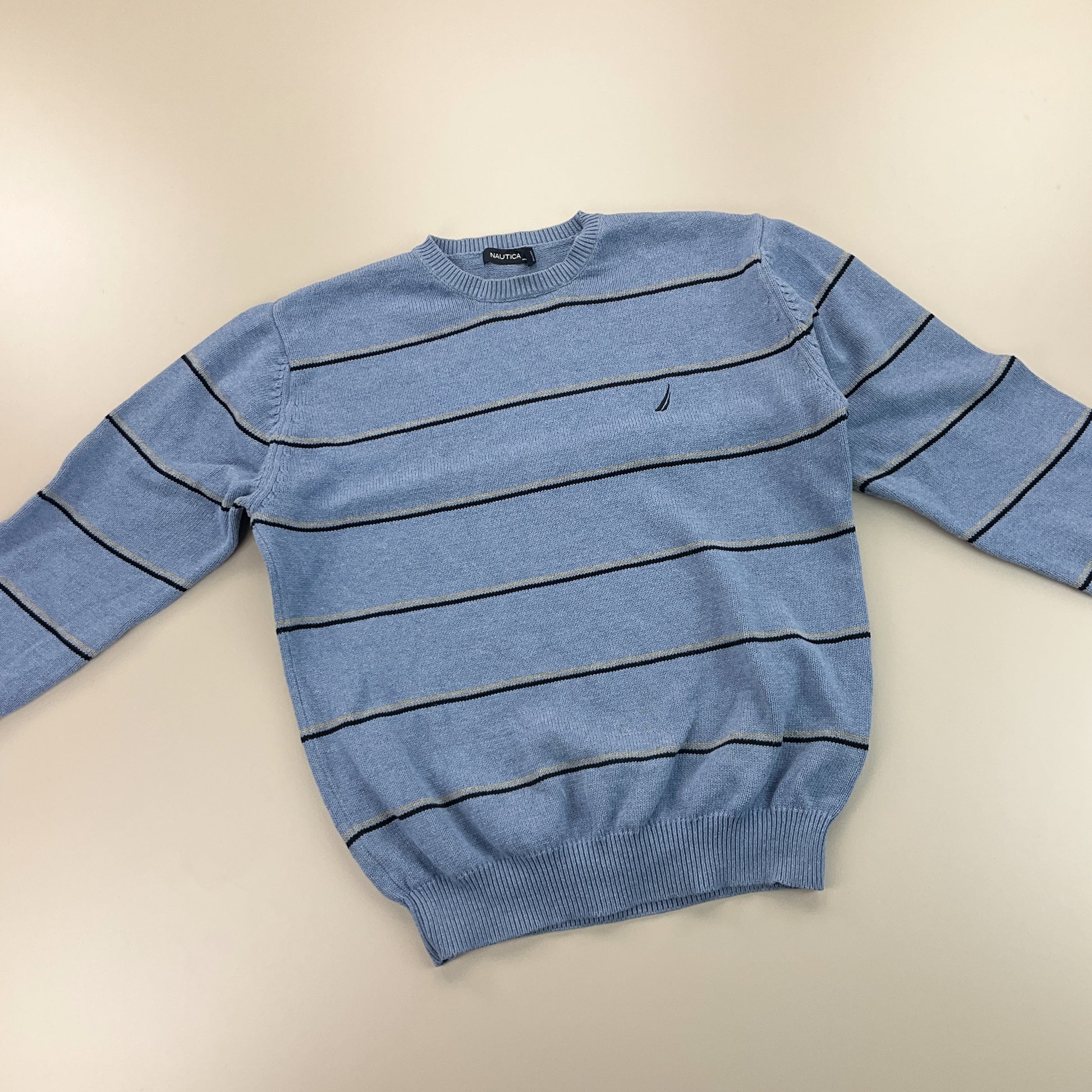 Nautica Striped Basic Sweatshirt - Large-NAUTICA-olesstore-vintage-secondhand-shop-austria-österreich