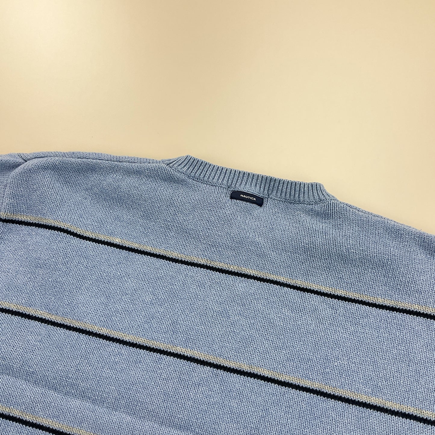 Nautica Striped Basic Sweatshirt - Large-NAUTICA-olesstore-vintage-secondhand-shop-austria-österreich