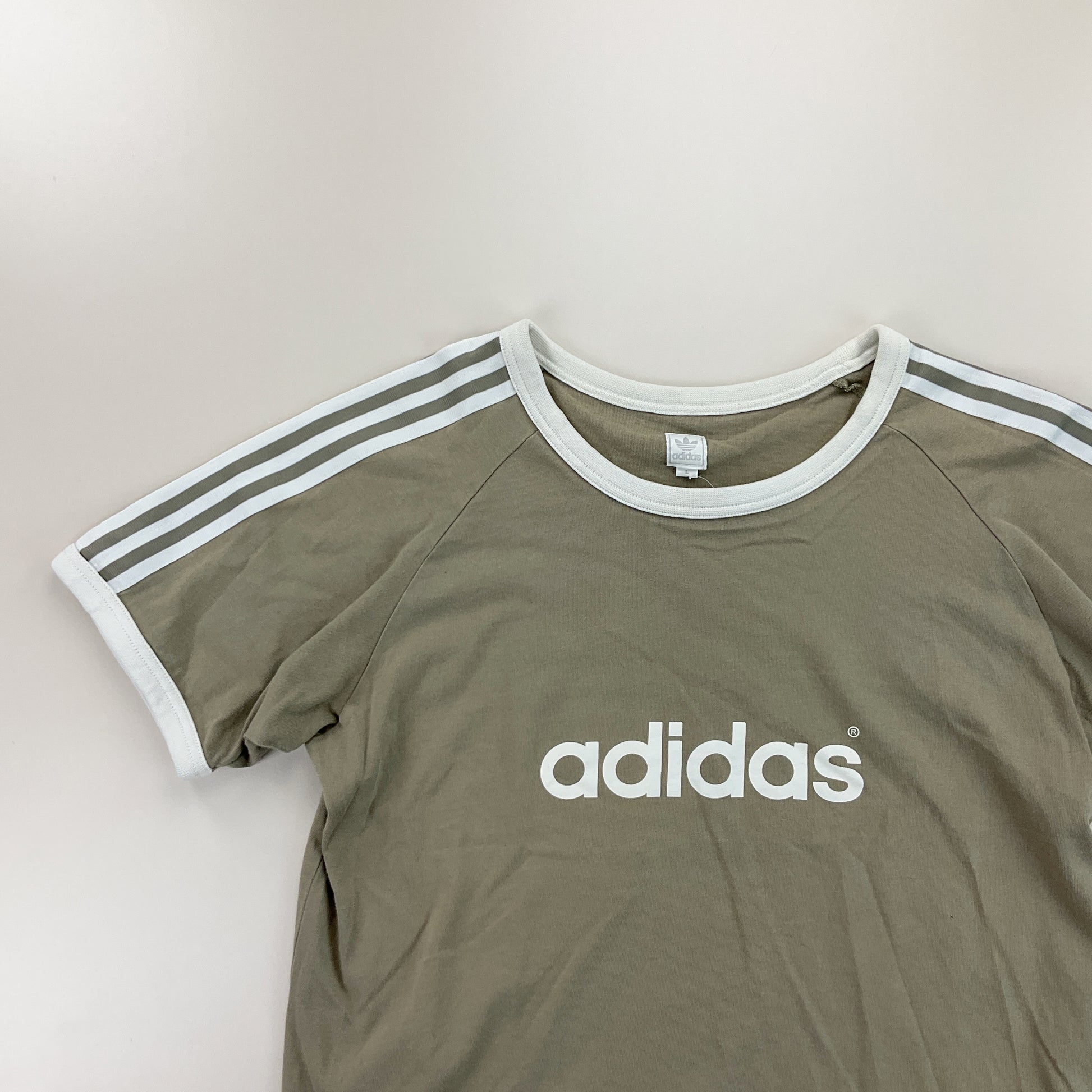 Adidas 00s Spellout T-Shirt - Women/L-ADIDAS-olesstore-vintage-secondhand-shop-austria-österreich