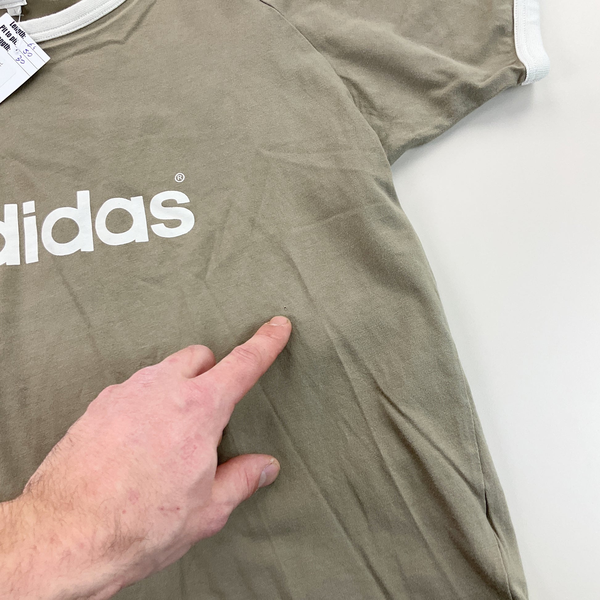 Adidas 00s Spellout T-Shirt - Women/L-ADIDAS-olesstore-vintage-secondhand-shop-austria-österreich