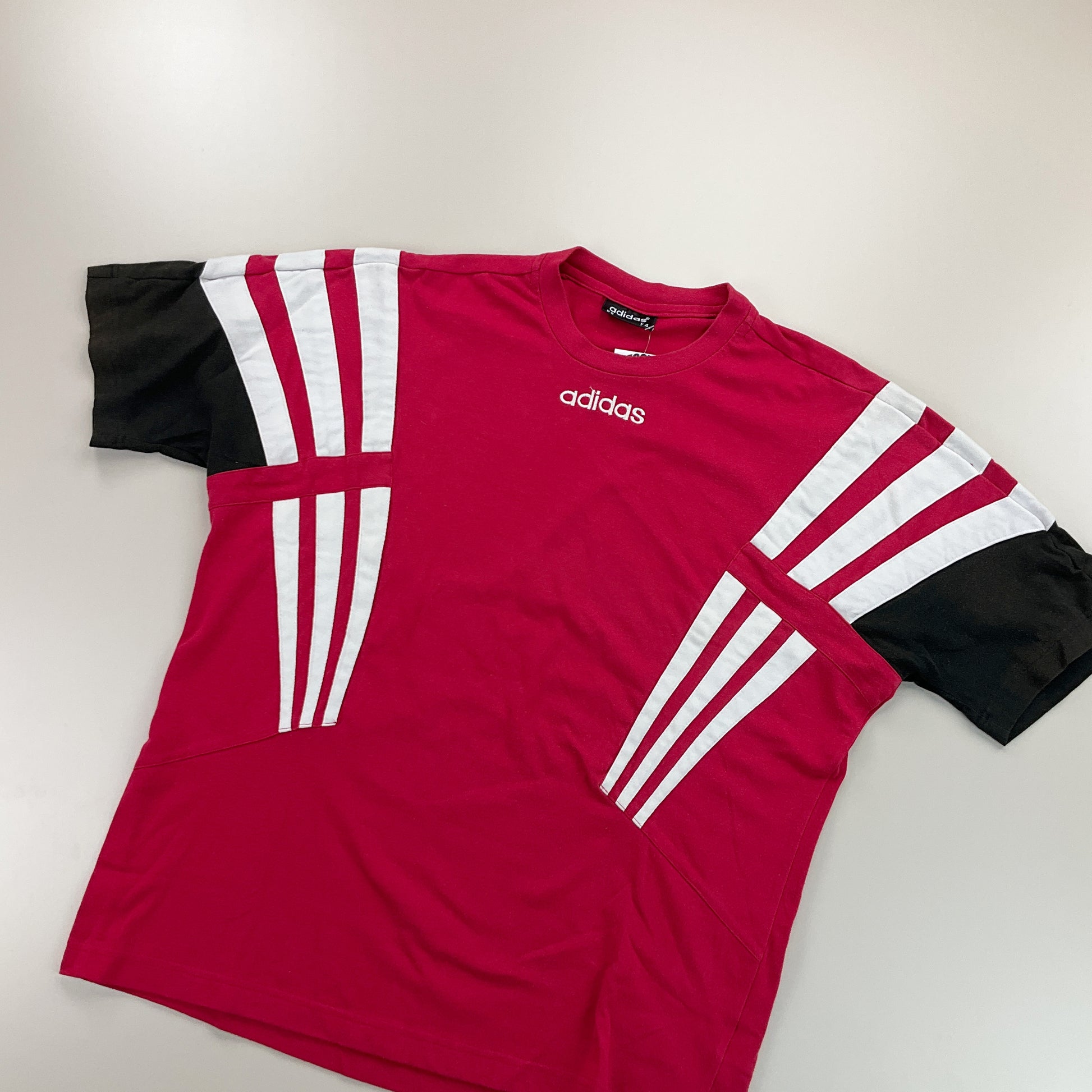 Adidas 90s Colorblock T-Shirt - D6/Large-ADIDAS-olesstore-vintage-secondhand-shop-austria-österreich