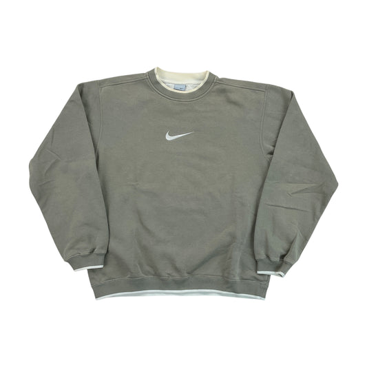 Nike Center Swoosh 00s Sweatshirt - Medium-NIKE-olesstore-vintage-secondhand-shop-austria-österreich