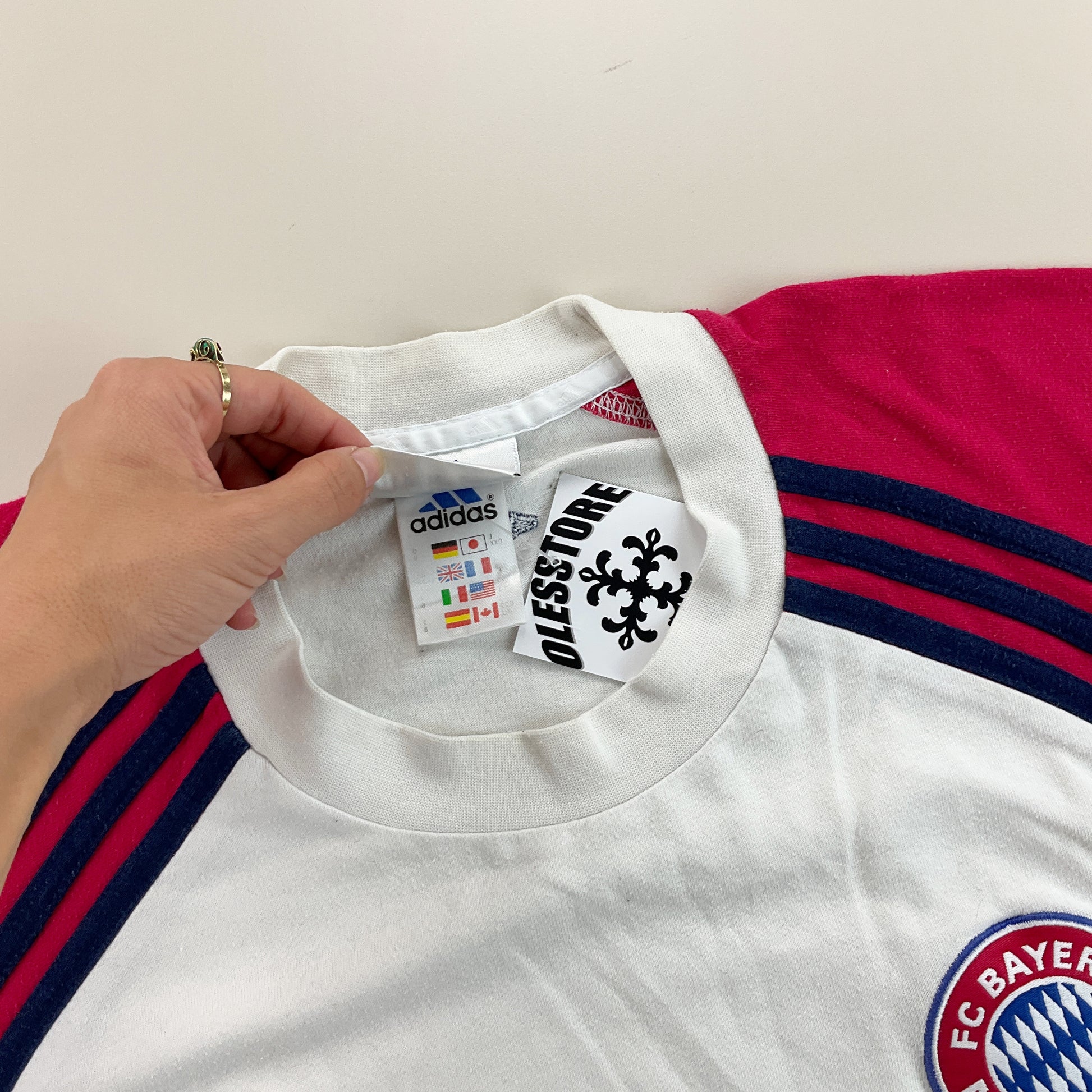 Adidas x FC Bayern Muenchen T-Shirt - Large-ADIDAS-olesstore-vintage-secondhand-shop-austria-österreich