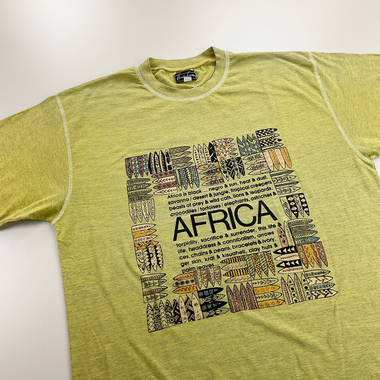 Africa Graphic T-Shirt - XL-Claudio Caretti-olesstore-vintage-secondhand-shop-austria-österreich