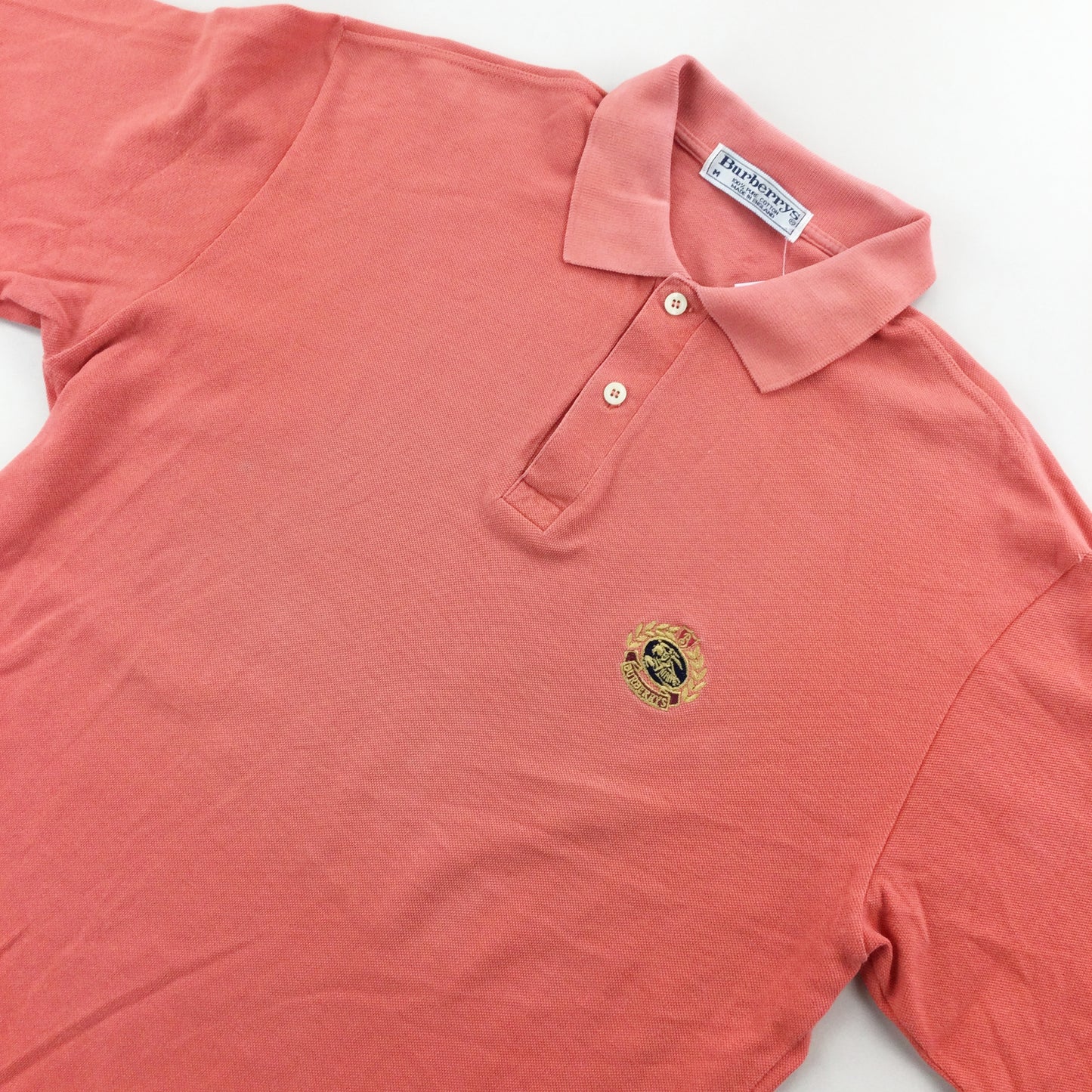 Burberry 90s Long Polo Shirt - Medium-Burberry-olesstore-vintage-secondhand-shop-austria-österreich