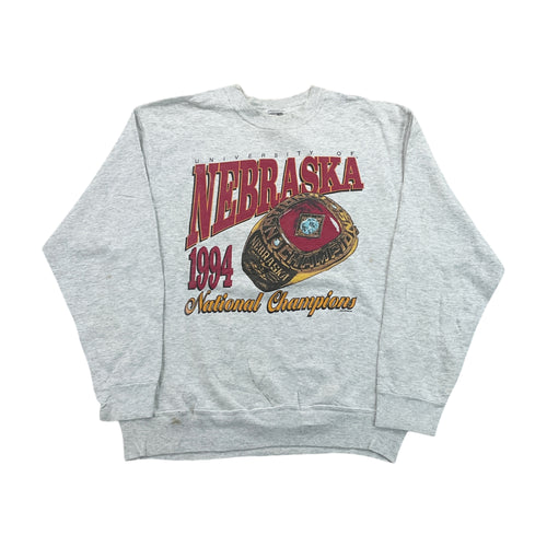 University Nebraska 1994 Sweatshirt - Large-FRUIT OF THE LOOM-olesstore-vintage-secondhand-shop-austria-österreich