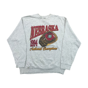 University Nebraska 1994 Sweatshirt - Large-FRUIT OF THE LOOM-olesstore-vintage-secondhand-shop-austria-österreich