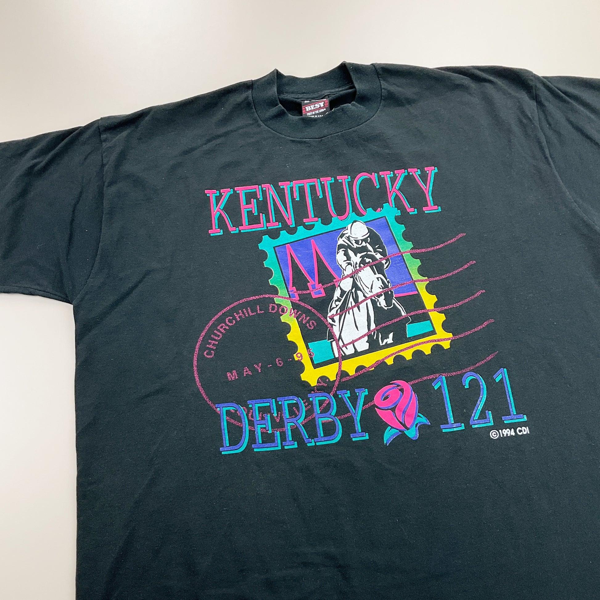 Kentucky Derby 1994 T-Shirt - XL-FRUIT OF THE LOOM-olesstore-vintage-secondhand-shop-austria-österreich