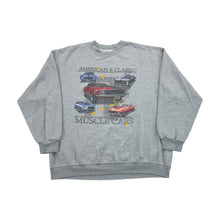 Load image into Gallery viewer, Muscle Cars Graphic Sweatshirt - XL-FRUIT OF THE LOOM-olesstore-vintage-secondhand-shop-austria-österreich